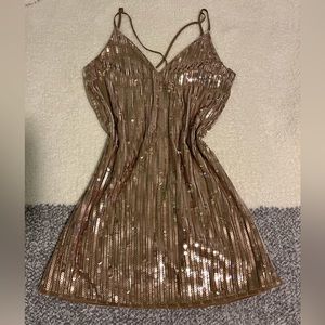 H&M Gold Sequin Mini Dress